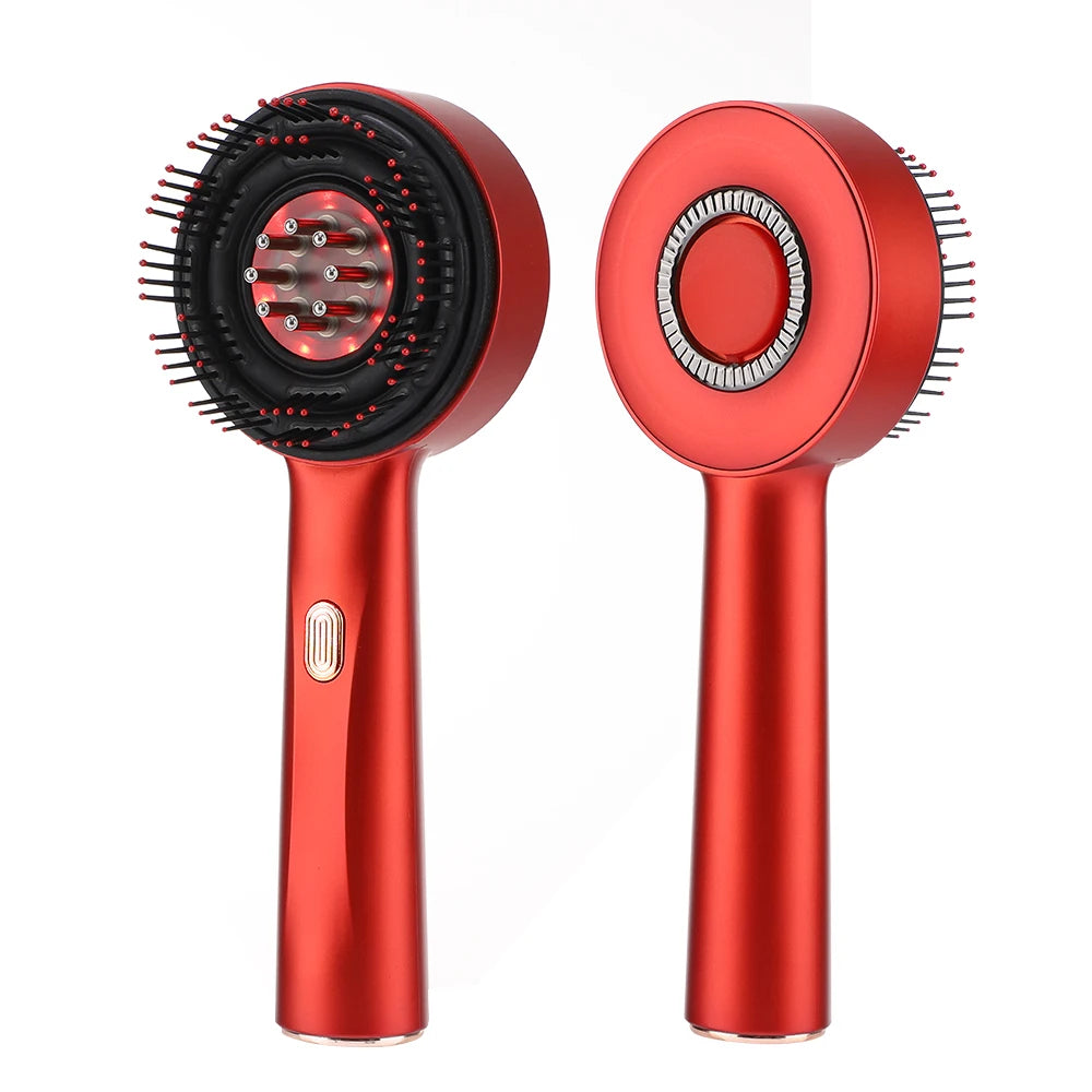 Electric Hair Regrowth Brush with Infrared Light Machine Acupoint Scalp Massage Anti-Hair Loss Exercise Hair Scrubber Combs